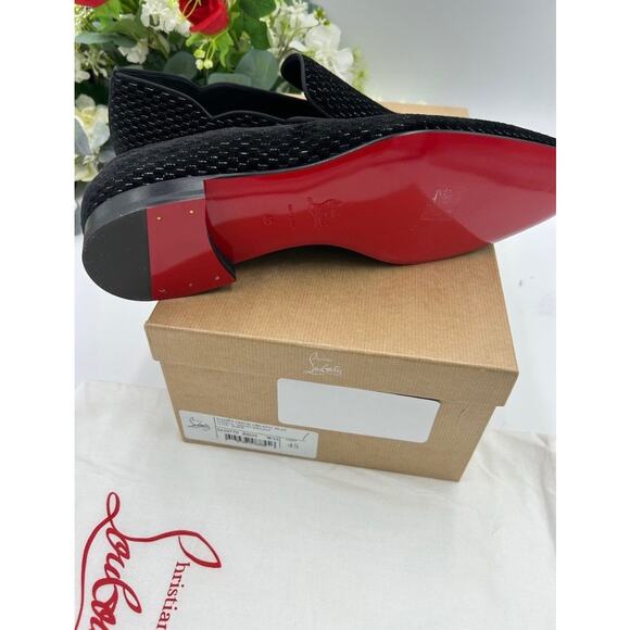 Men\'s Christian Louboutin dandy chick jacquard loafers size 45 made in Italy main image 10